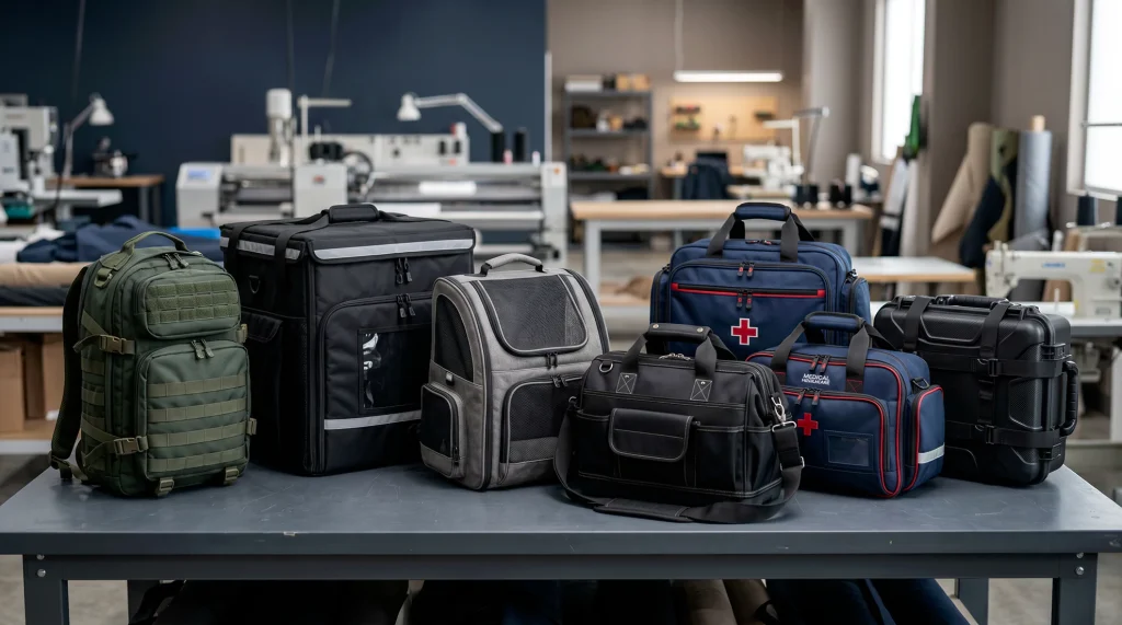 Custom bag products for outdoor sports cooler delivery pet medical tool and protective case OEM manufacturing