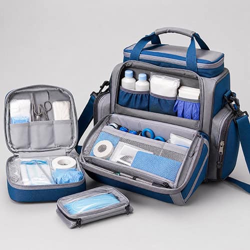 Custom medical and nursing bags with organized compartments for healthcare use