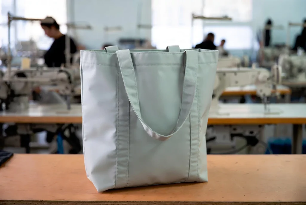 Polyester fabric tote bag example