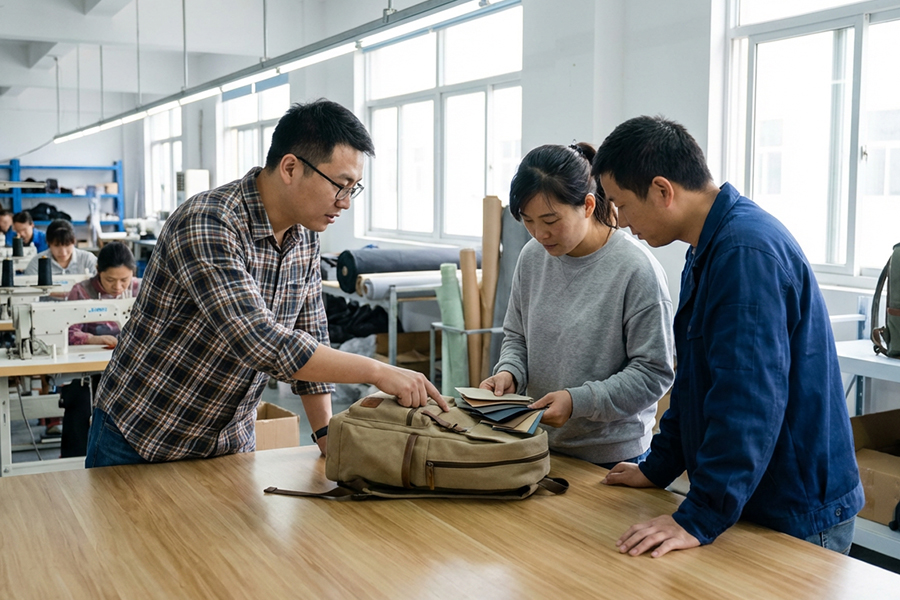 custom bag manufacturer factory in China OEM production process