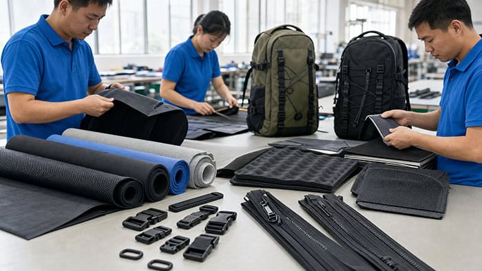 Backpack materials and outdoor bag construction details
