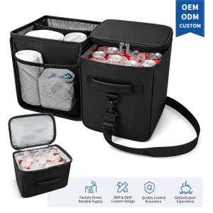 Custom insulated cooler bag for car trunk storage with OEM ODM logo and compartment design