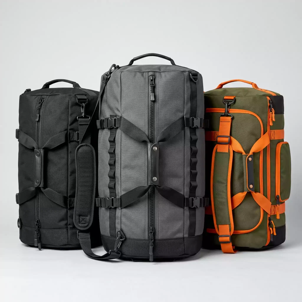 Heavy duty duffel bags with reinforced bottom strong handles and OEM customization