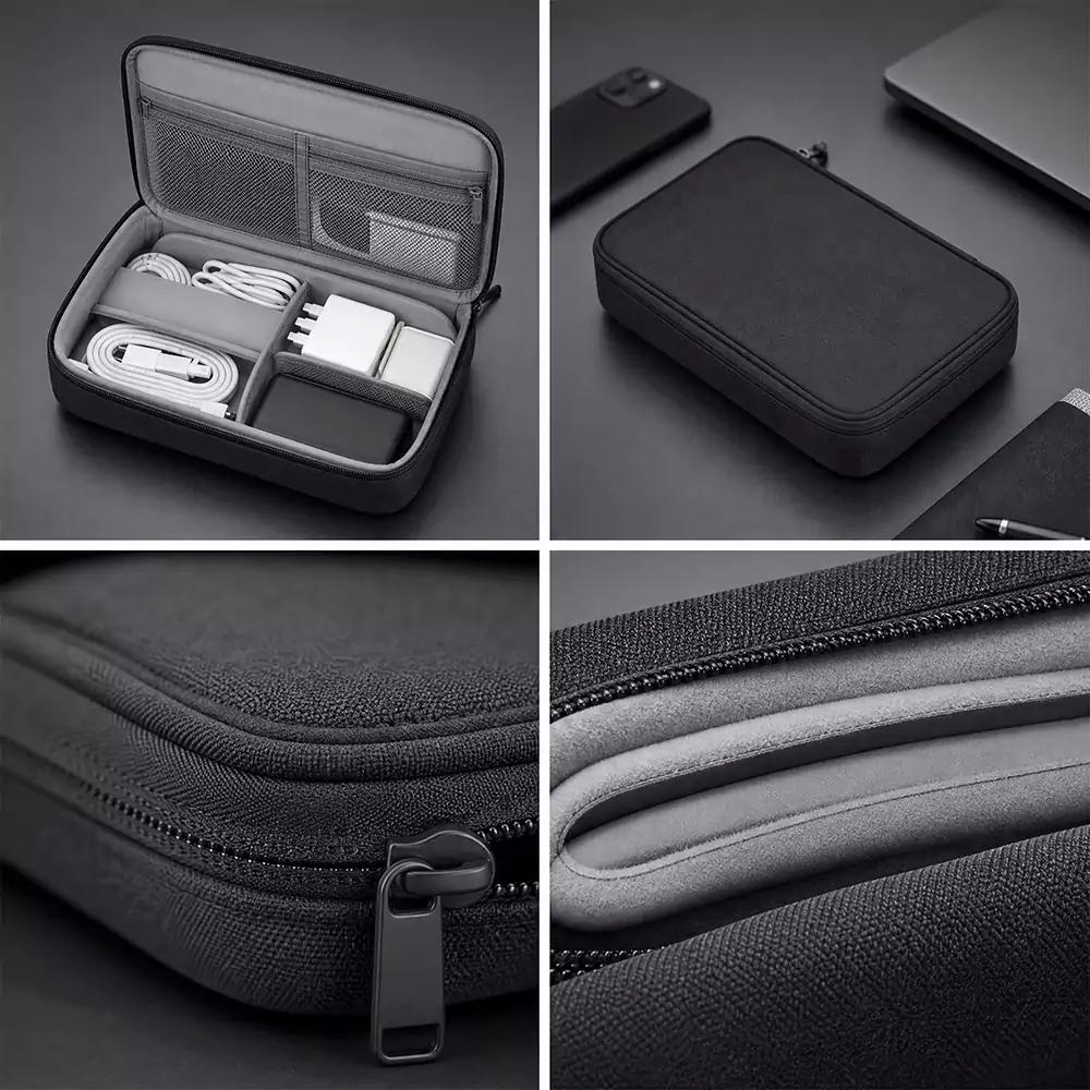 Custom electronic pouches and sleeves with padding and reinforced edges