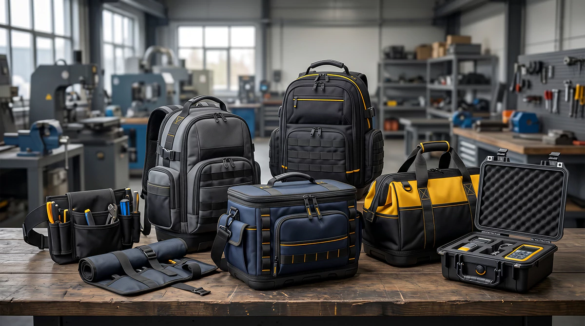 Custom tool bags and equipment cases OEM manufacturing for technicians electricians HVAC teams contractors and industrial buyers