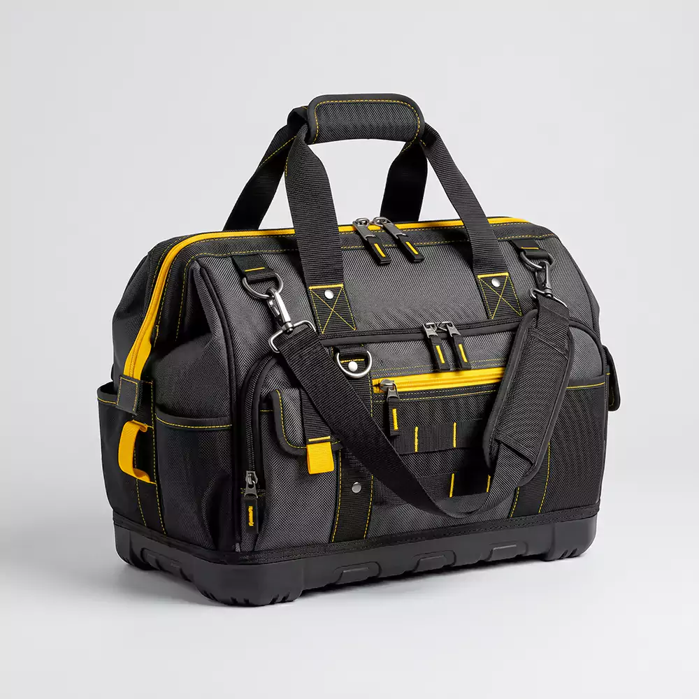 Heavy duty tool bags with reinforced bottom and strong handles