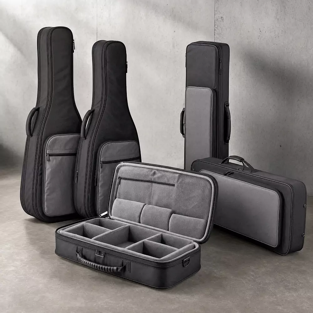 Instrument gig bag with reinforced padding and compartments
