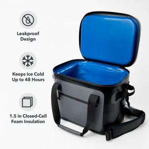Insulated cooler bag closed cell foam ice retention structure OEM ODM design