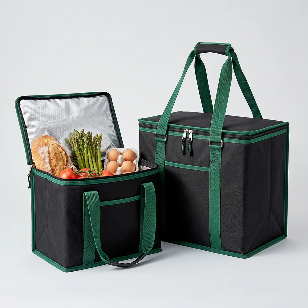 Leakproof grocery delivery bags with insulated lining and OEM customization