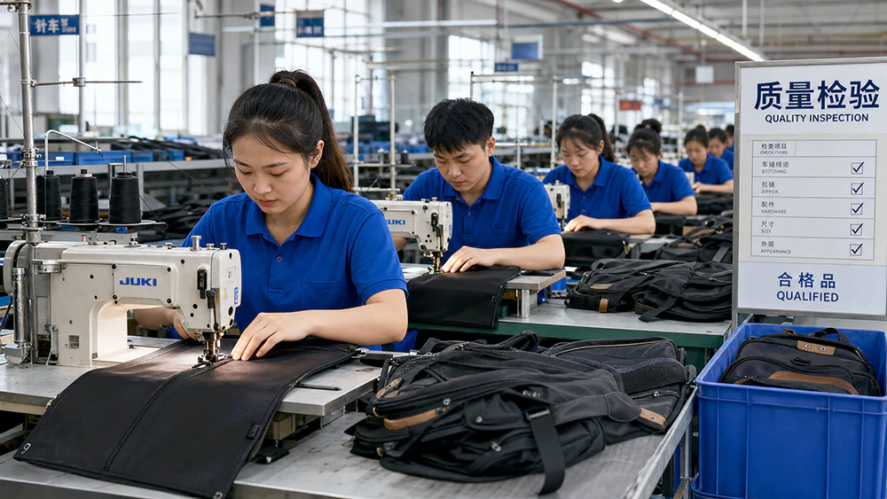 Step-by-step private label bag assembly
