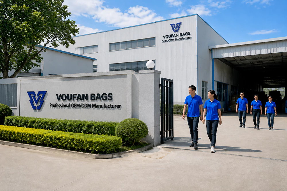 Reliable OEM backpack manufacturing factory facility exterior