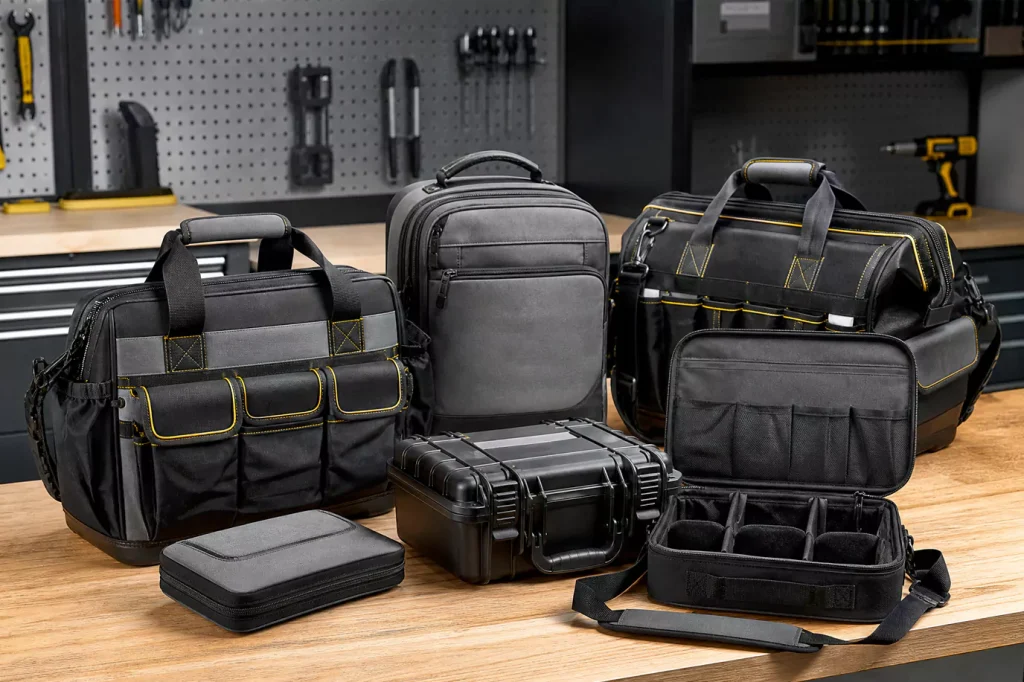 Custom tool bags and equipment carrying cases