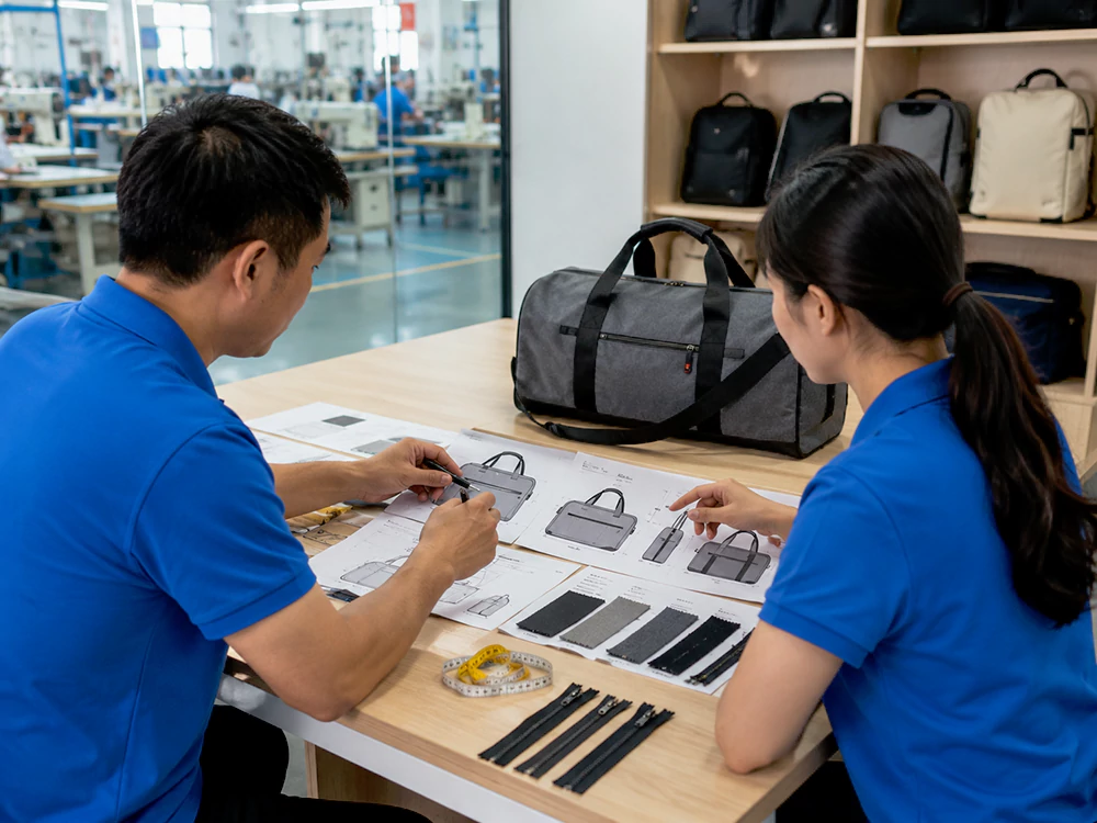OEM ODM bag manufacturer sample development meeting