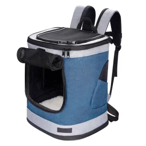 Custom pet carrier backpack manufacturer professional studio shot