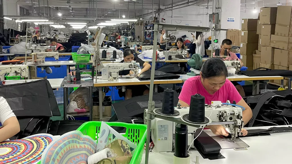 Different backpack structures requiring different manufacturing experience